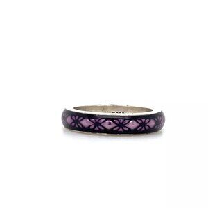 Pandora Purple Enamel Floral Ring - 190868EN31 Size 7.5